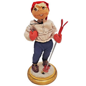 90s Annalee Doll 1956 Skier Girl Reproduction The Museum Collection Vintage 1997